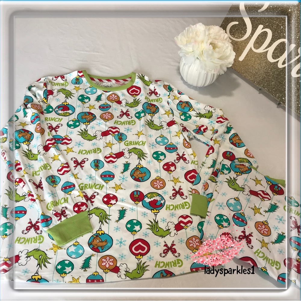 Mens Grinch pajama shirt sz Large (42-44)